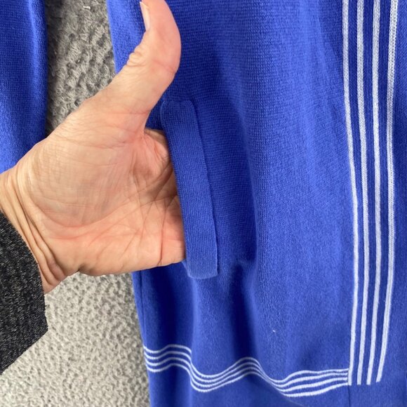 Talbots Sweater Womens Extra Small Blue Open Cardigan Stretch Knit Pocket Casual - Picture 5 of 10